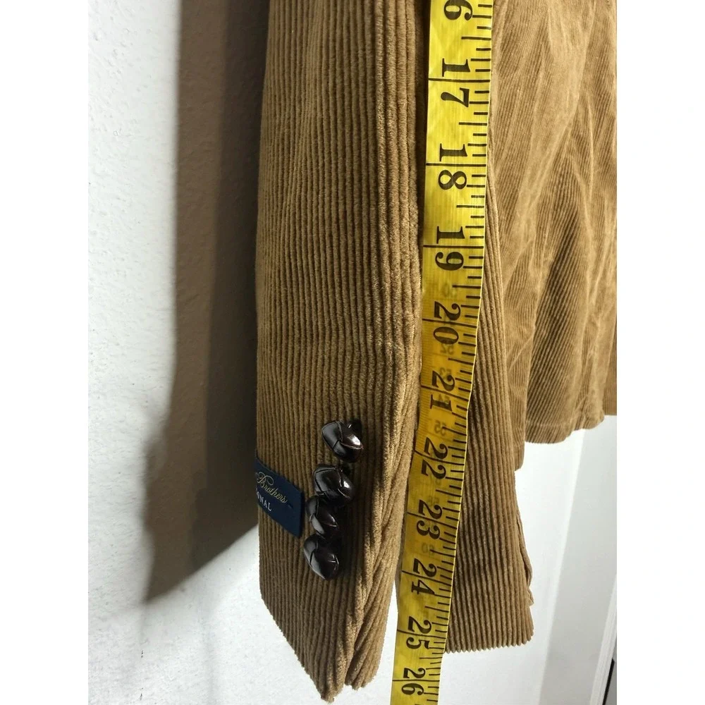 Brooks Brothers Traditional Fit Corduroy Brown Blazer Size 42R Preppy Quiet Lux
